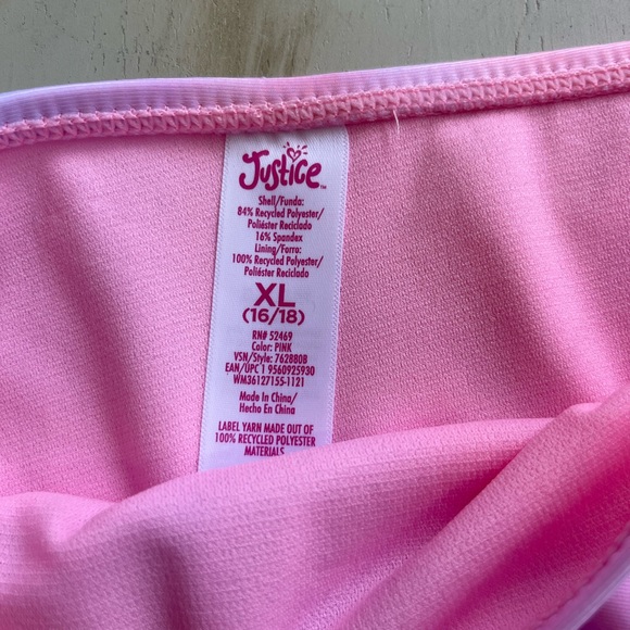 NWT- Justice Girl’s 2 Piece Swim Suit- Size XL (16/18) - Picture 2 of 4